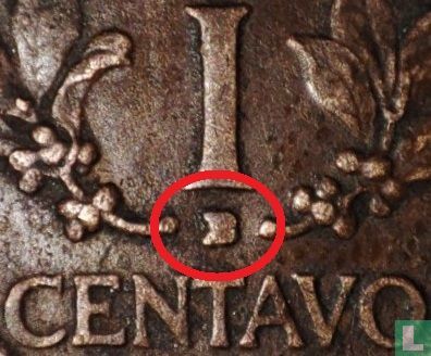 Colombie 1 centavo 1943 (avec B) - Image 3
