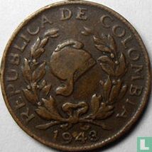 Colombie 1 centavo 1943 (avec B) - Image 1