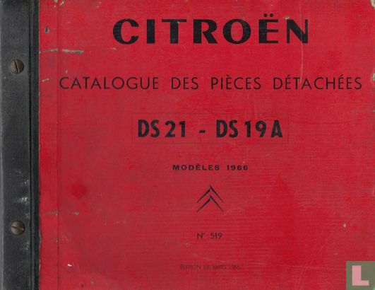 Catalogue des pièces détachées DS 21 - DS 19 A - Image 1