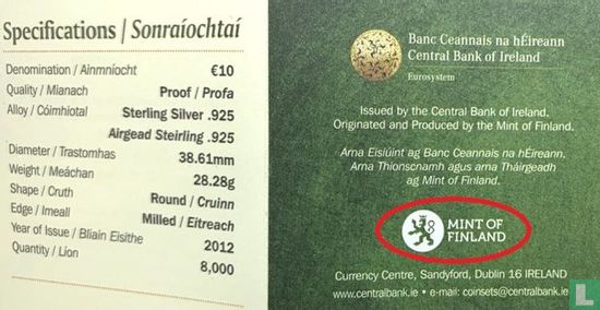Ireland 10 euro 2012 (PROOF) "90th anniversary Death of Michael Collins" - Image 3