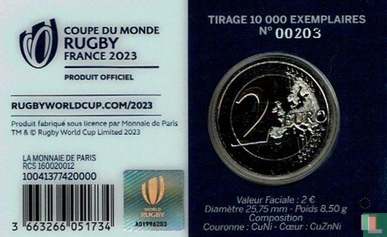 Frankreich 2 Euro 2023 (Coincard) "Rugby World Cup in France" - Bild 2