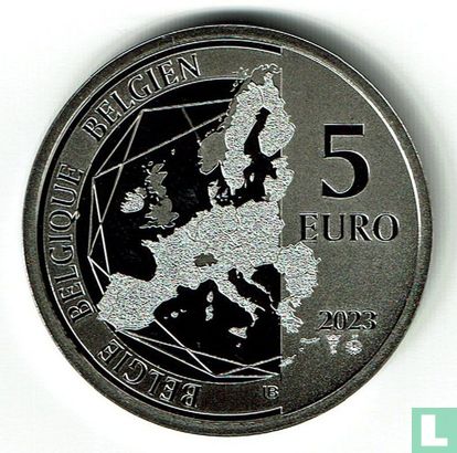 Belgium 5 euro 2023 (coloured) "85 years Spirou & Fantasio" - Image 1