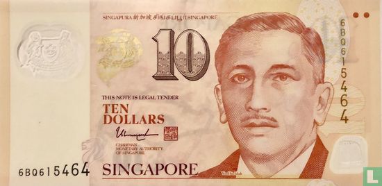 Singapore 10 Dollar - Afbeelding 1