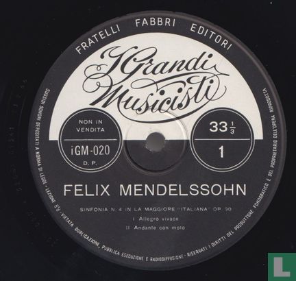 Felix Mendelssohn IV [Sinfonia 4 "Italiana" opus 90] - Afbeelding 3