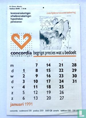 Concordia Kalender 1991 [met opdruk tussenpersoon] - Image 1