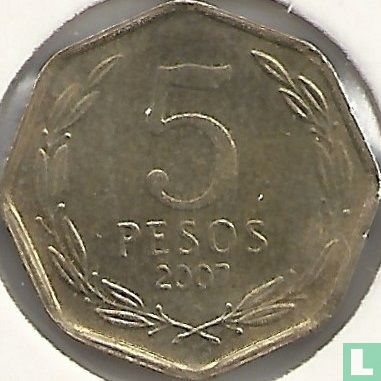 Chile 5 Peso 2007 - Bild 1