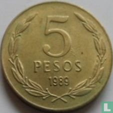 Chili 5 pesos 1989 - Image 1