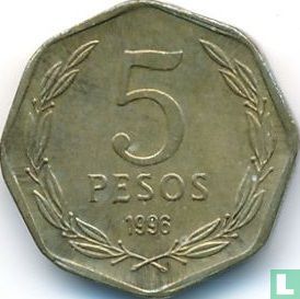 Chili 5 pesos 1996 - Image 1