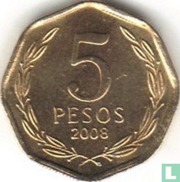 Chile 5 Peso 2008 - Bild 1