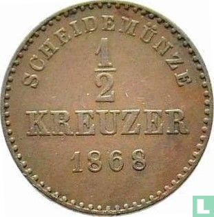 Württemberg ½ kreuzer 1868 - Afbeelding 1