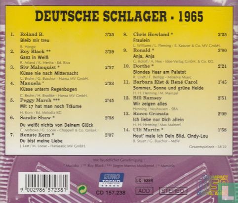 Deutsche Schlager der 60er 1965 - Image 2
