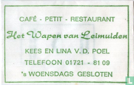 Café Petit Restaurant Het Wapen van Leimuiden - Image 1
