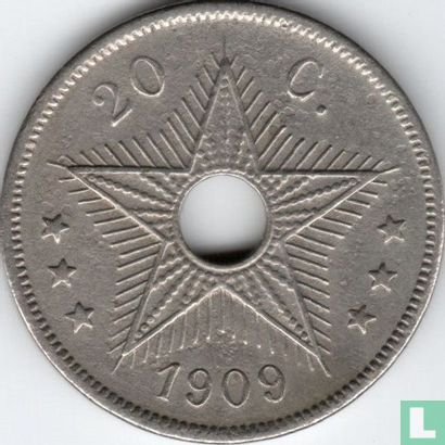 Congo belge 20 centimes 1909 - Image 1