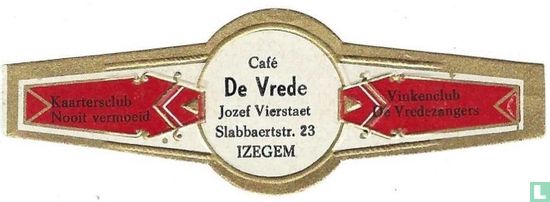 Café De Vrede Jozef Vierstaet Slabbaerstr. 23 IZEGEM - Kaartersclub Nooit vermoeid - Vinkenclub Vredezangers - Afbeelding 1