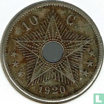 Congo belge 10 centimes 1920 - Image 1