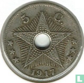 Belgisch-Congo 5 centimes 1917 - Afbeelding 1