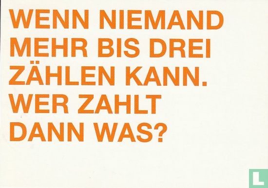 21501 - Sparda-Bank "Wenn Niemand Mehr Bis Drei..." - Afbeelding 1