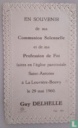 Souvenir de communion  Guy Delhelle - Afbeelding 2