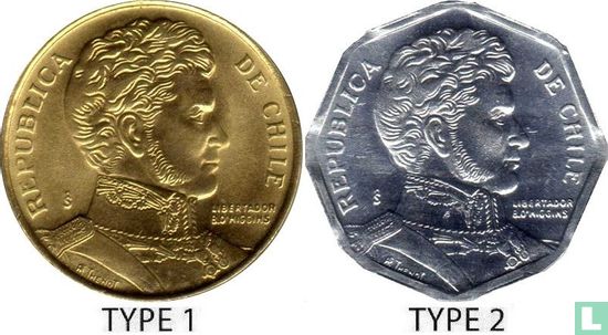 Chile 1 Peso 1992 (Typ 2) - Bild 3