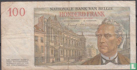 Belgien 100 Franken (Vincent & Ansiaux) - Bild 2