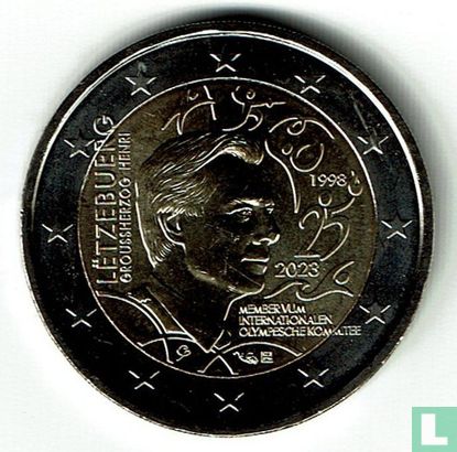 Luxembourg 2 euro 2023 (cornucopia) "25th anniversary Admission of Grand Duke Henri as a member of the International Olympic Committee" - Image 1