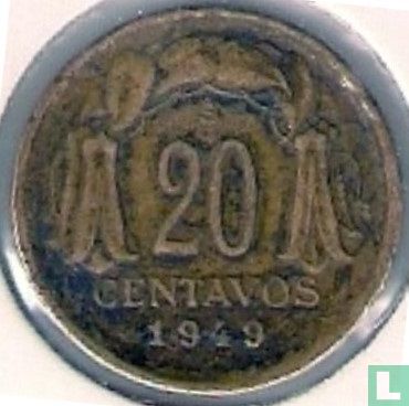 Chile 20 centavos 1949 - Image 1