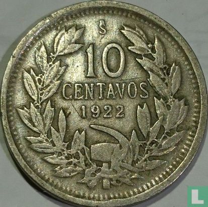 Chili 10 centavos 1922 - Image 1