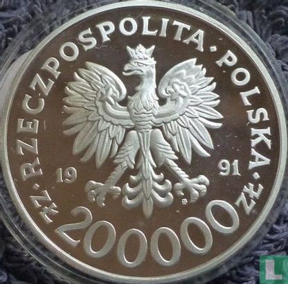 Poland 200000 zlotych 1991 (PROOF) "1992 Winter Olympics in Albertville" - Image 1