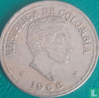 Colombia 20 centavos 1965 (type 1) - Image 1