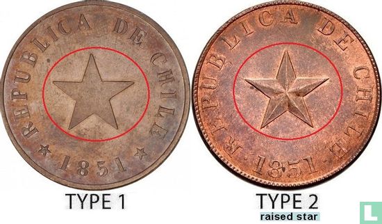 Chile 1 centavo 1851 (type 2) - Image 3