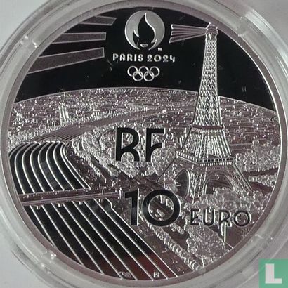 Frankrijk 10 euro 2022 (PROOF) "2024 Summer Olympics in Paris - Show jumping" - Afbeelding 2