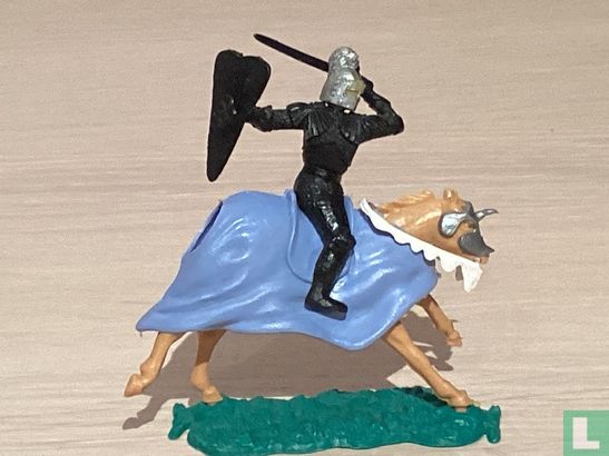 Black knight on horseback - Image 1