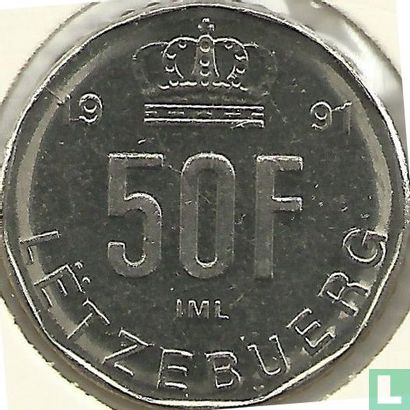 Luxemburg 50 francs 1991 - Afbeelding 1