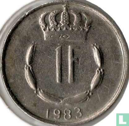 Luxemburg 1 franc 1983 - Afbeelding 1