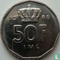Luxemburg 50 francs 1988 - Afbeelding 1