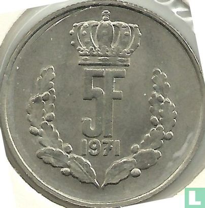 Luxembourg 5 francs 1971 - Image 1