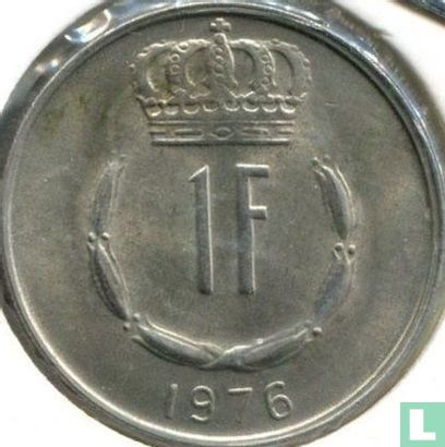 Luxemburg 1 franc 1976 - Afbeelding 1