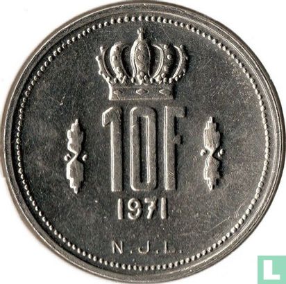 Luxemburg 10 francs 1971 - Afbeelding 1