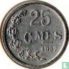 Luxemburg 25 centimes 1957 - Afbeelding 1