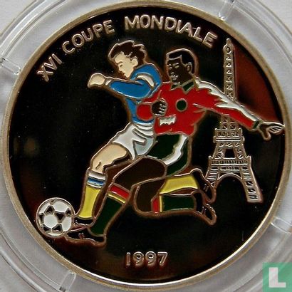 Congo-Brazzaville 1000 francs 1997 (PROOF - type 2) "1998 Football World Cup in France" - Image 1