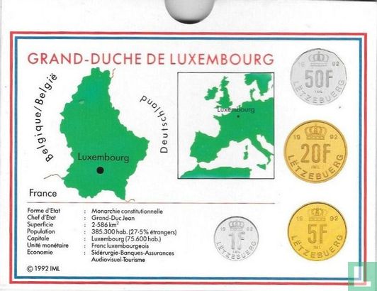 Luxemburg jaarset 1992 "1000 Joer lechternacher Mënzen" - Afbeelding 4