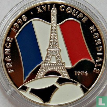Congo-Brazzaville 1000 francs 1996 (PROOF - type 2) "1998 Football World Cup in France" - Afbeelding 1