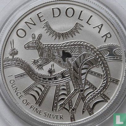 Australië 1 dollar 2003 (kleurloos) "Silver kangaroo" - Afbeelding 2