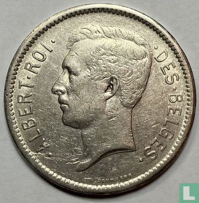 België 5 francs 1934 (positie B) - Afbeelding 2