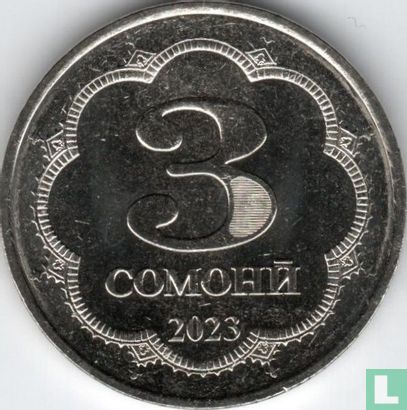 Tadzjikistan 3 somoni 2023 - Afbeelding 1