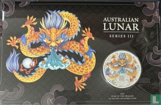 Australië 1 dollar 2024 (folder - type 1) "Year of the Dragon" - Afbeelding 1