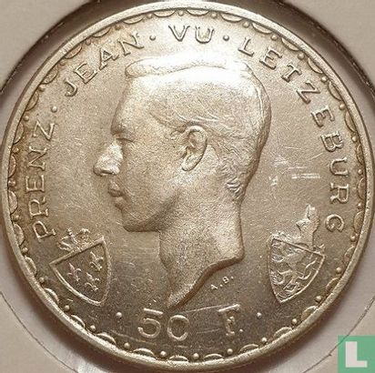 Luxemburg 50 francs 1946 "600th anniversary Death of John the Blind" - Afbeelding 2