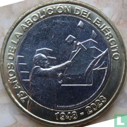 Costa Rica 500 colones 2023 (kleurloos) "75th anniversary Abolition of the Costa Rican army" - Afbeelding 1