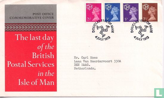 The last day of the British postal services on the Isle of Man