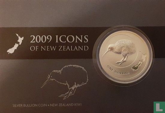 New Zealand 1 dollar 2009 (folder) "Kiwi" - Image 1